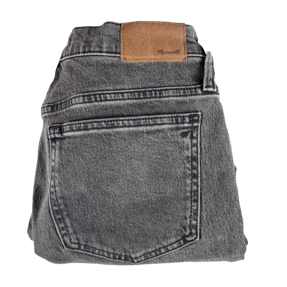 Madewell The Perfect Vintage Jean Womens 26 Gray Distressed Raw Hem High Rise